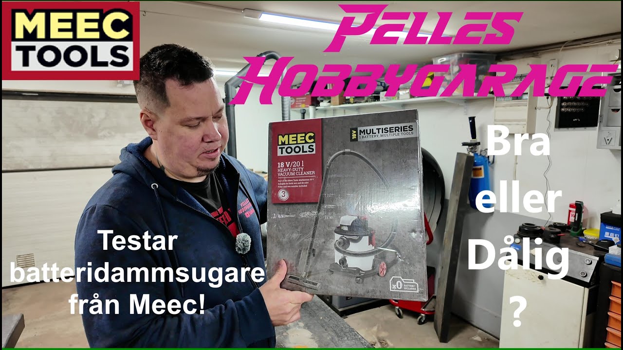 Testar batteri dammsugare från Meec