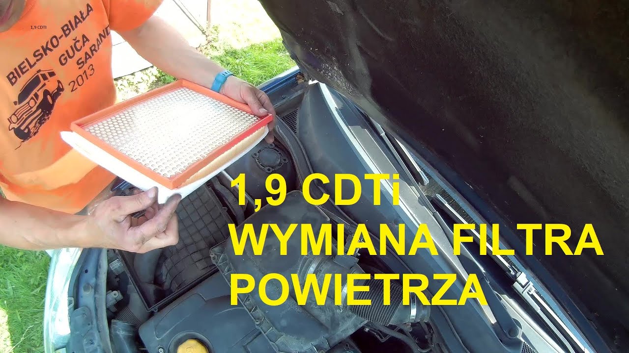 Jak wymienić filtr powietrza opel astra H. zafira B 1,9 cdti. Szybka wymiana filtra powietrza.