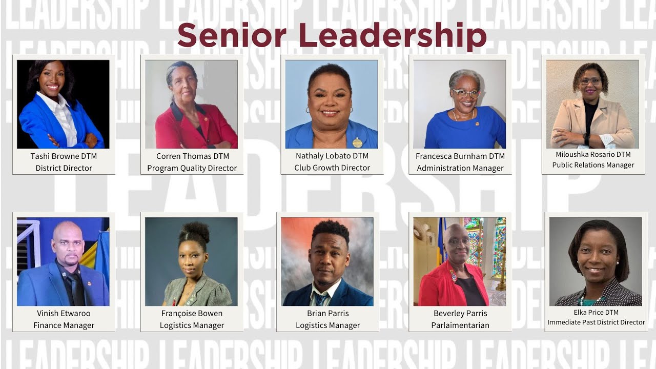 District 81 Caribbean Toastmasters Leadership Team 2025-2026