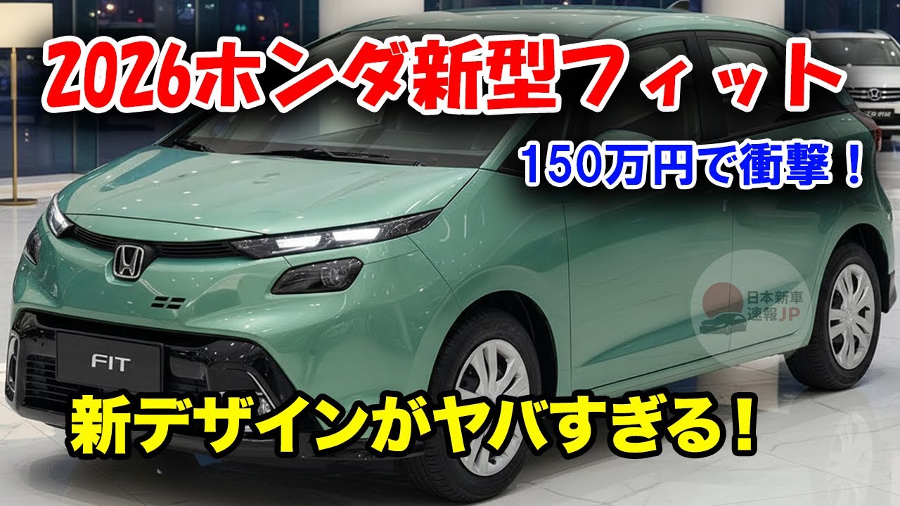 2026年ホンダ新型フィット登場、新デザインがヤバすぎる！150万円ターボハイブリッドが日本市場を破壊する！