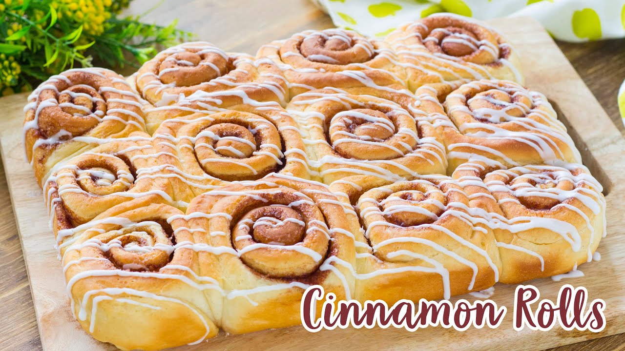 Cinnamon Rolls con Glassa di Zucchero - Ricetta Facile Girelle Soffici alla Cannella - 55Winston55