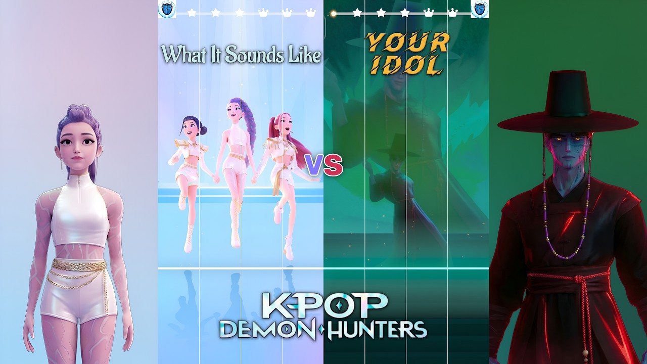 KPop Demon Hunters - What It Sounds Like vs Your Idol : Music Piano 7