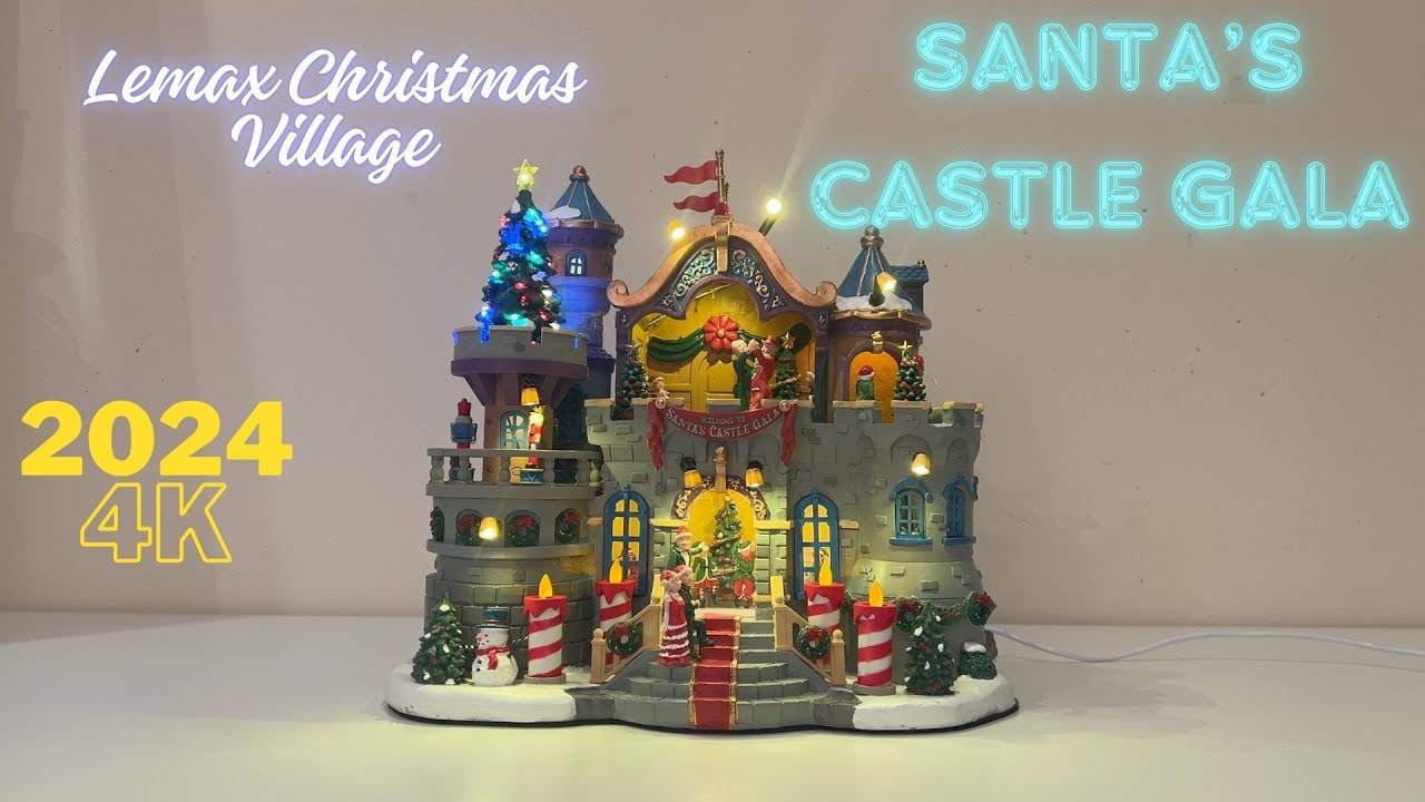 4K Lemax Christmas Village Santa's Castle Gala NEW for 2024 Overview