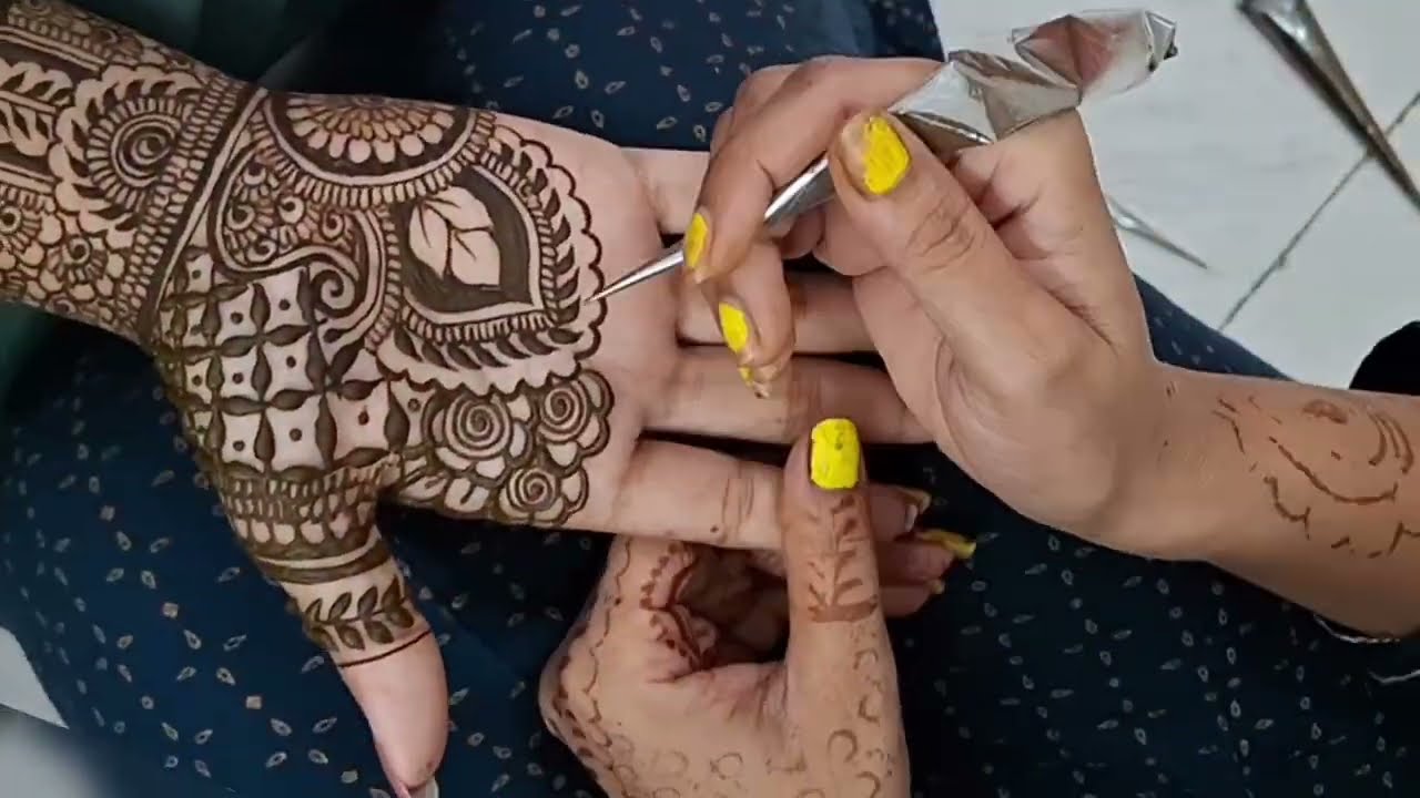 Beautiful mehndi design for front hand | Cute mehndi design full hand | Easy and simple mehndi 