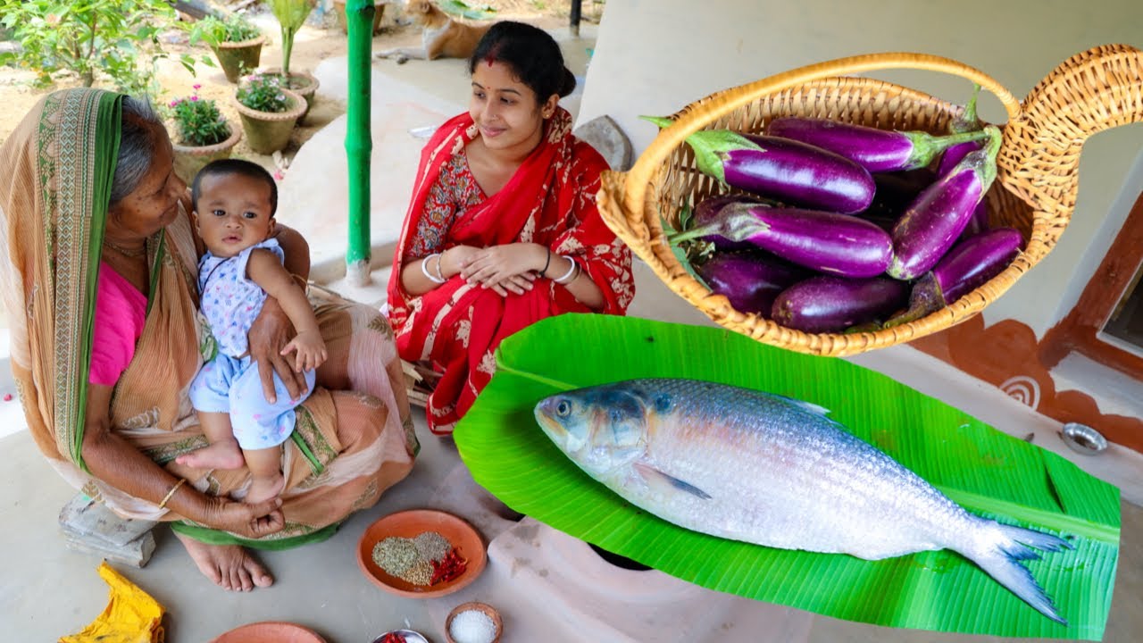 আজ আর সরষে ইলিশ না, এই গরমে বেগুন দিয়ে কাঁচা ইলিশের পাতলা ঝোল রান্না |