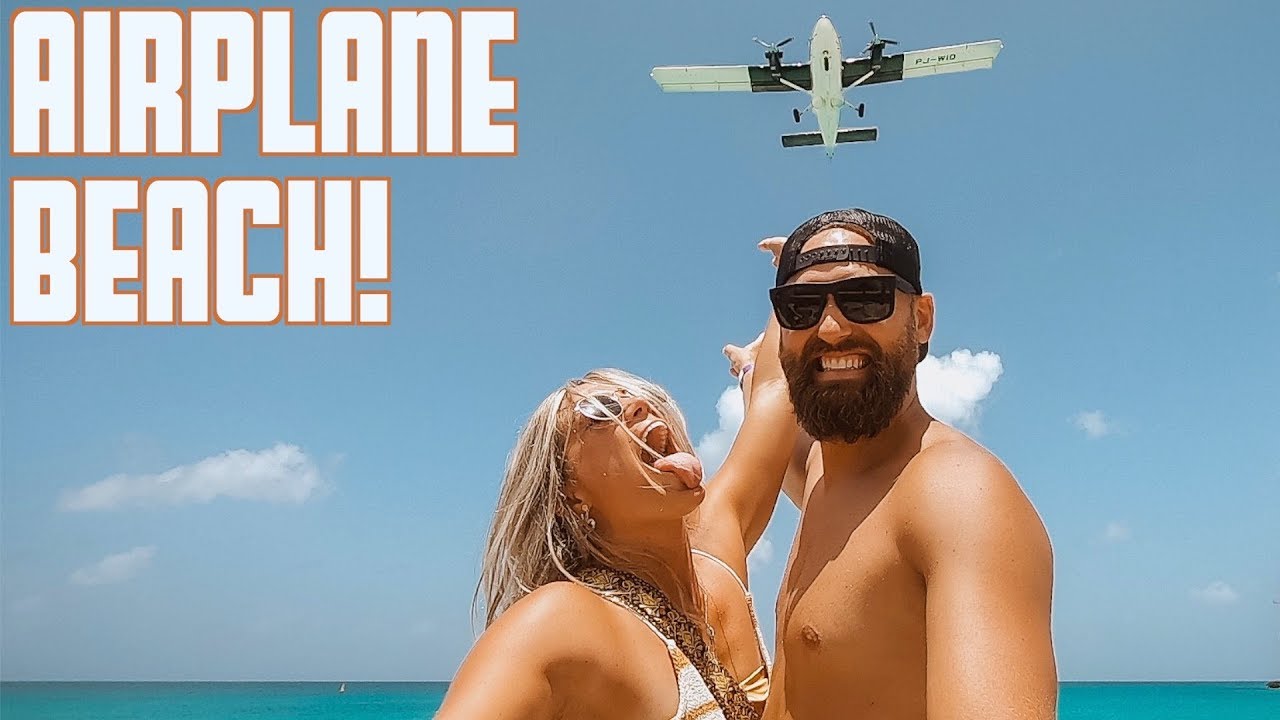 AIRPLANE BEACH | DANGEROUS JET ENGINE BLAST | LOW PLANE LANDINGS | MAHO BEACH SAINT MARTIN