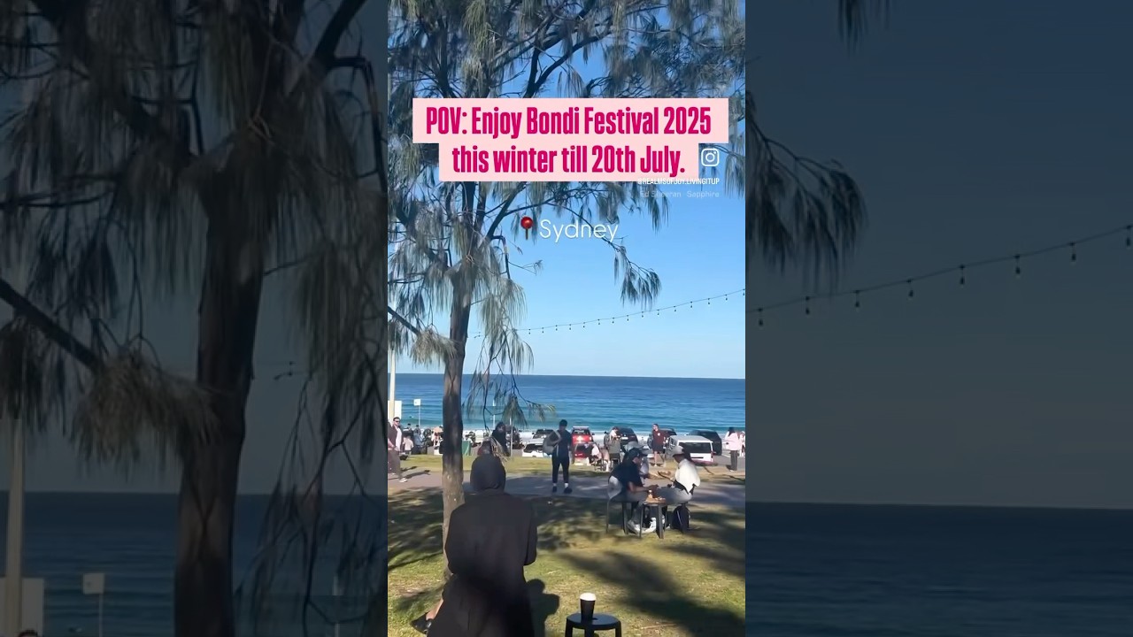 Sydney events: Bondi Winter Festival 2025. #iceskating #foodparadise  #Australia #trendingshorts