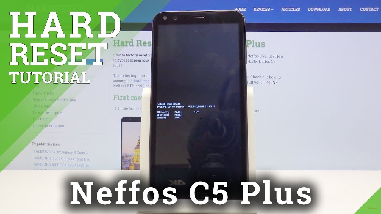 HARD RESET TP-LINK Neffos C5 Plus - Wipe Data / Bypass Screen Lock