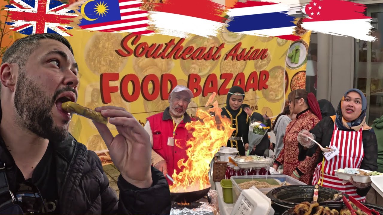 Malay food in the UK! 🇬🇧 South East Asian Food Bazaar, Birmingham Feat. Nasi Kerabu, Char Kuey Teow