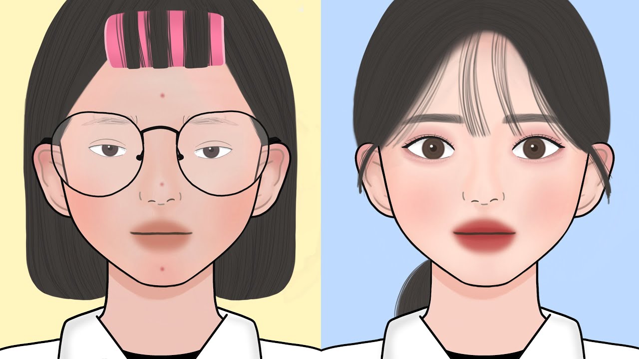 학교 갈 준비 같이해요 GRWM | 겟레디윗미 | 등교 메이크업 애니메이션 | ASMR | MAKE UP ANIMATION | KOREAN HIGH SCHOOL MAKE UP