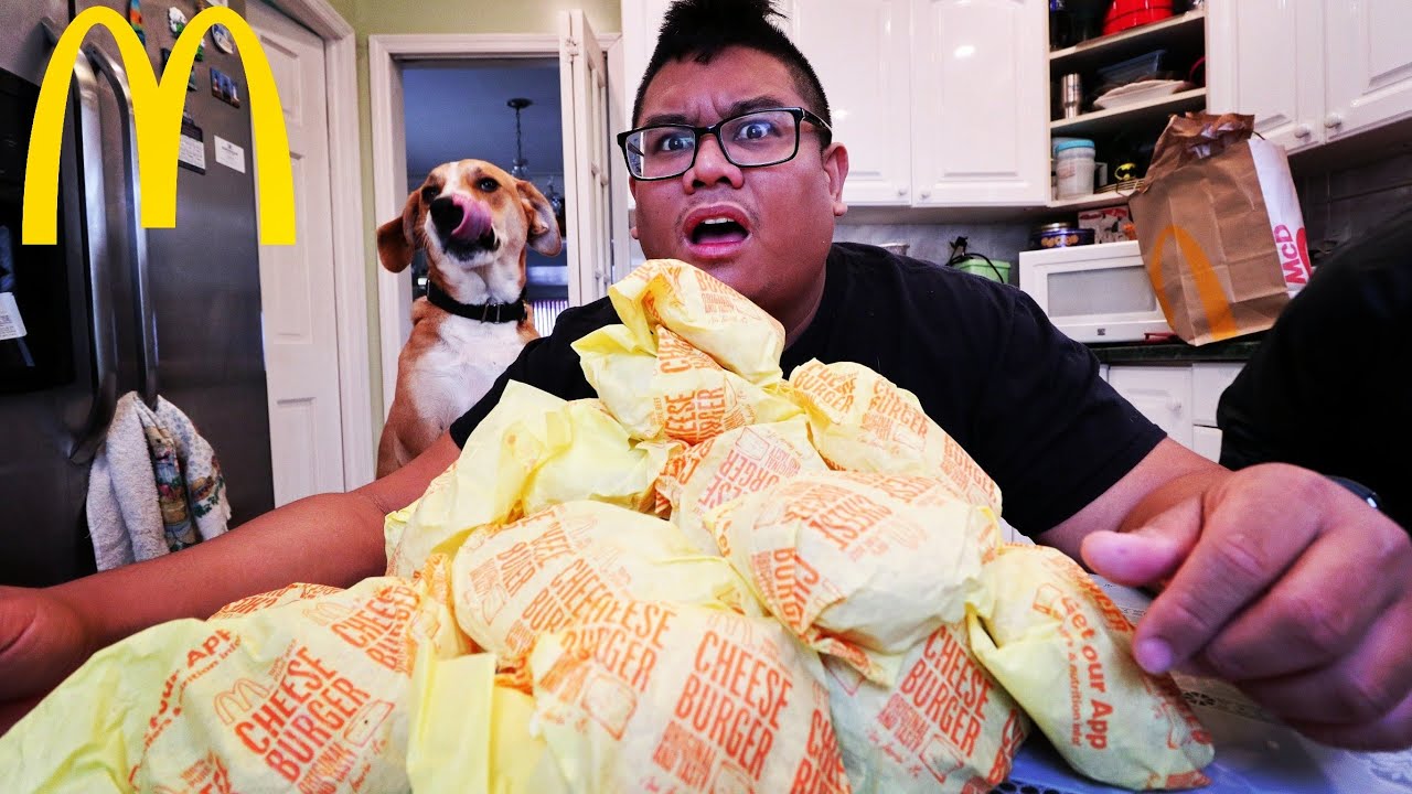 Massive 30 McDonalds Cheeseburger Pile