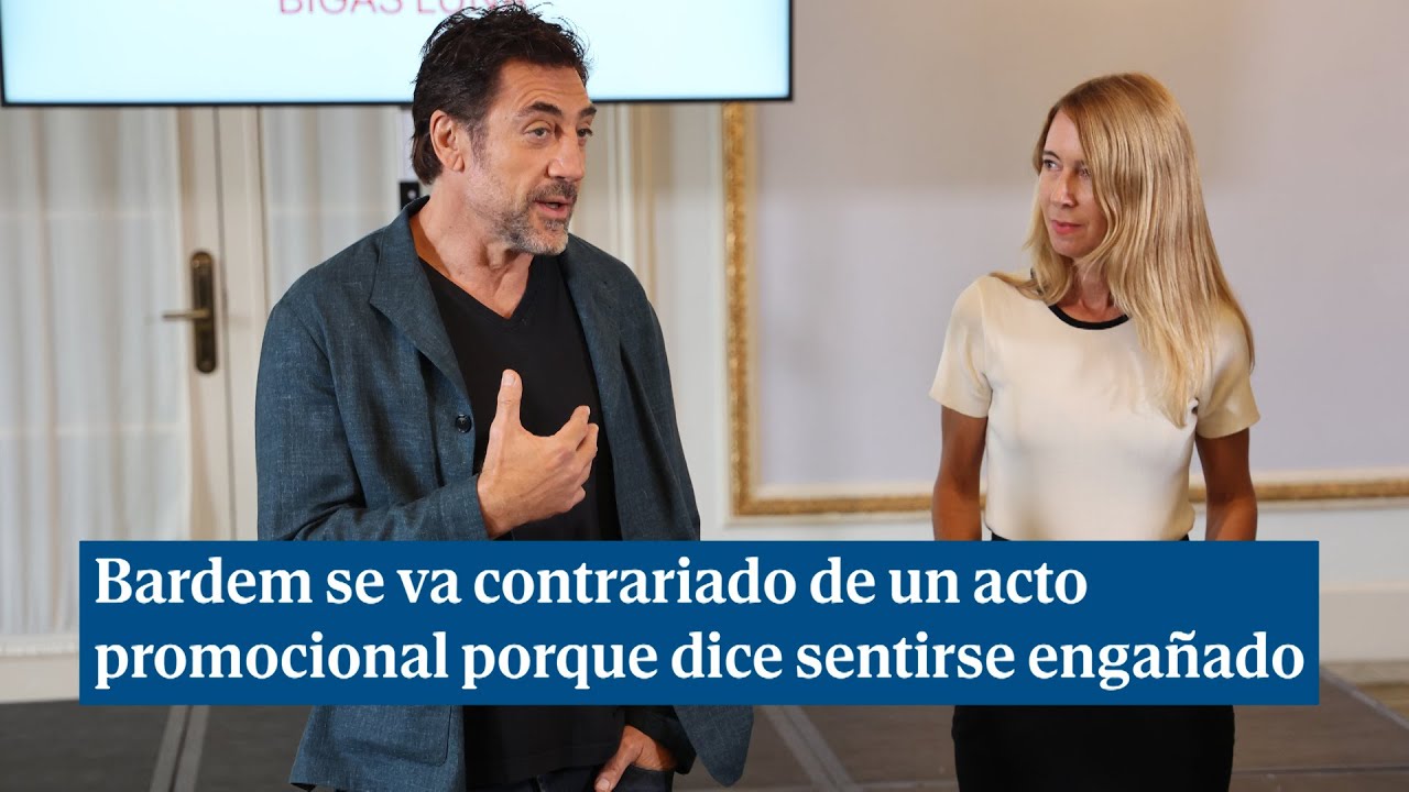 Javier Bardem se va contrariado de un acto promocional porque dice sentirse engañado