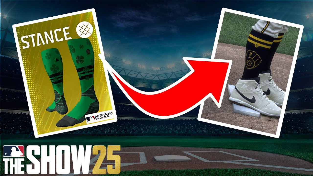 КАК НАДЕТЬ НОСКИ TEAM STANCE В MLB THE SHOW 25 RTTS!!