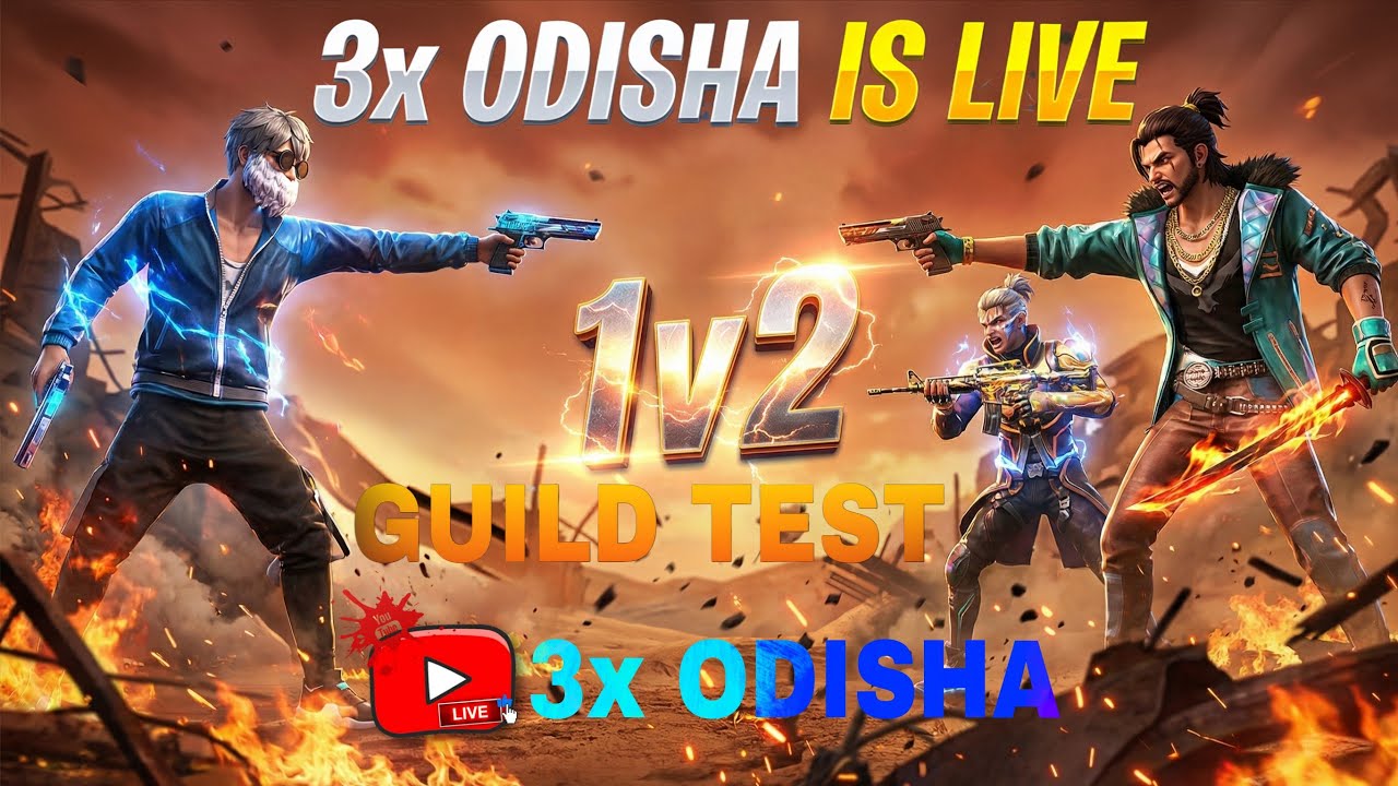 3x ODISHA is live.......  🇮🇳 କିଏ ହେବ ଓଡ଼ିଶା ର no.1 GUILD TEST PLAYER and UID REACTION 😱