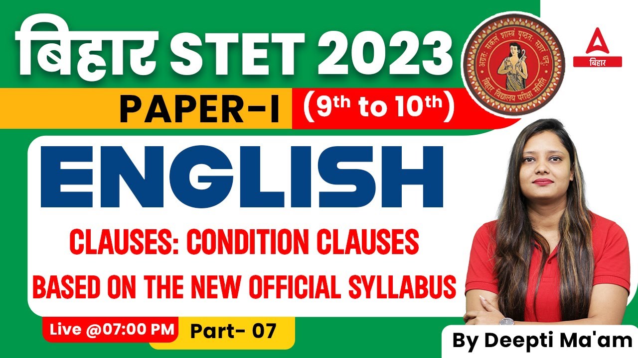 English Paper 1 STET 2023  | Bihar STET 2023 English Classes by Deepti Ma'am #06