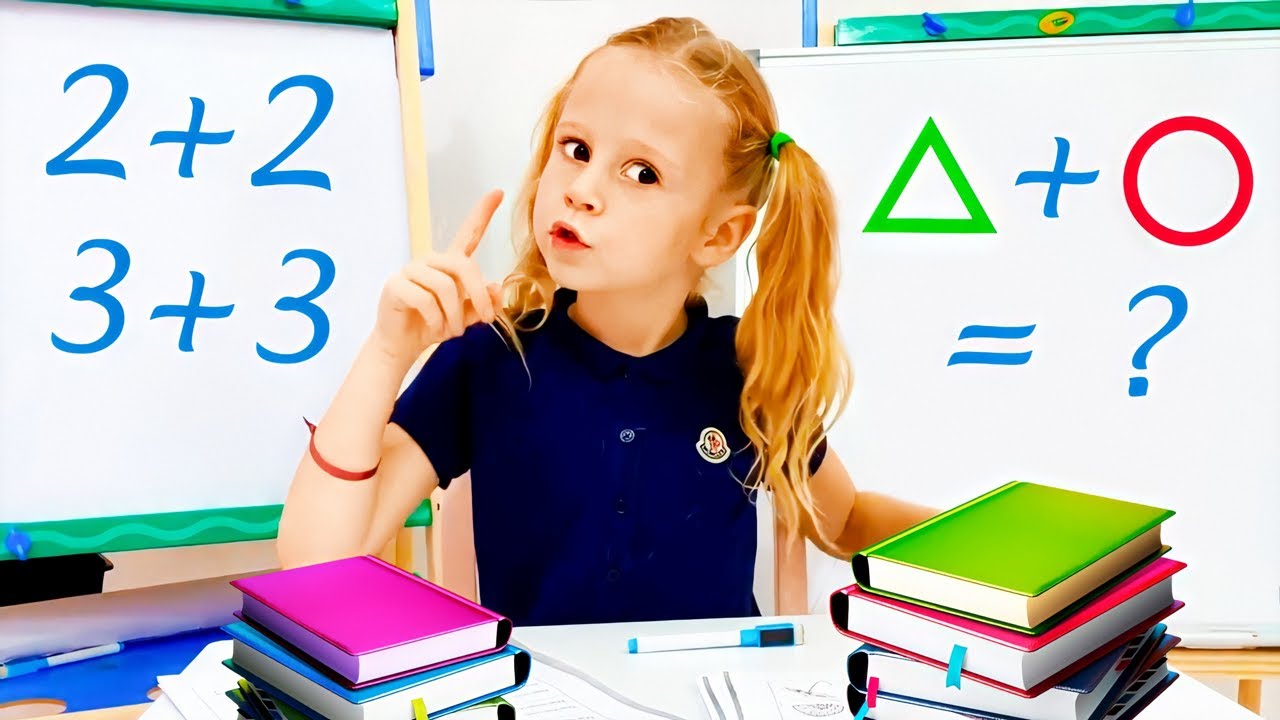 Nastya mengajarkan aturan perilaku dan betapa pentingnya belajar di sekolah