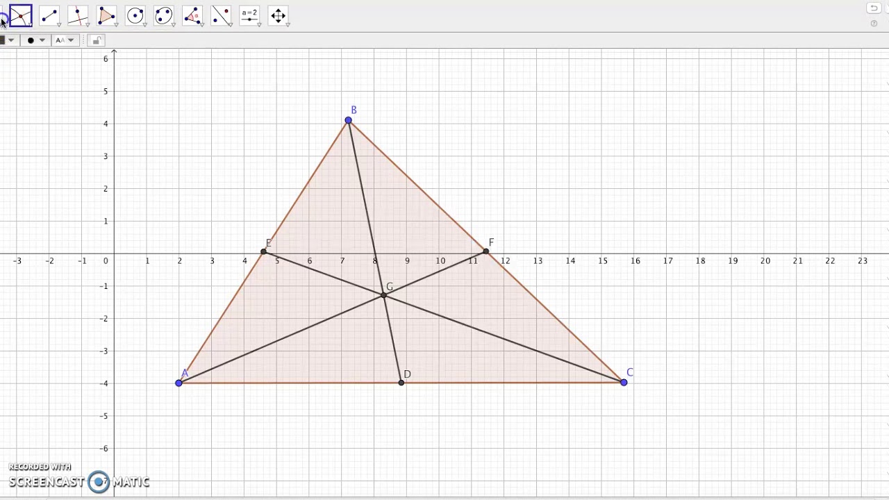 BARICENTRO in un triangolo