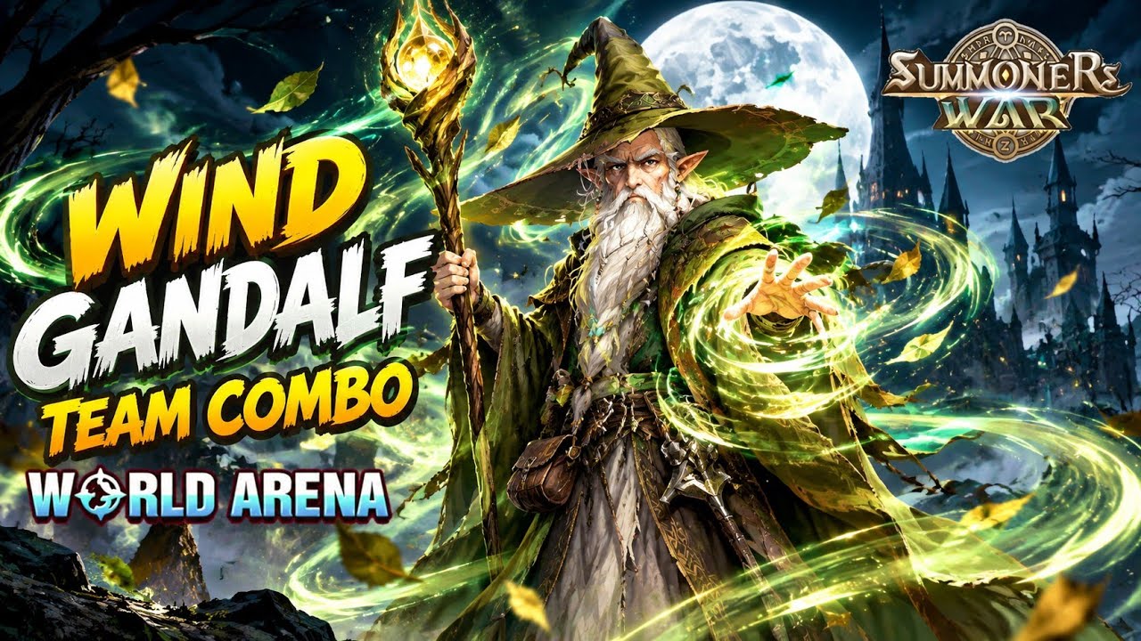 Wind Gandalf Team Combo in World Arena - Summoners War