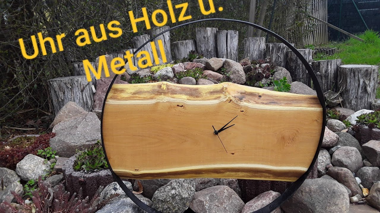 Uhr selber bauen/basteln mit Holz und Metall