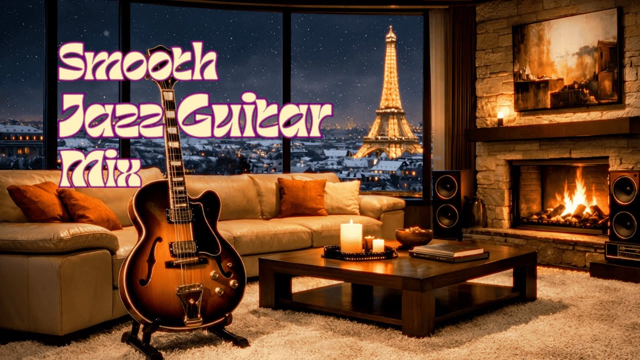 Smooth Jazz Guitar – 2.5 Hour Relaxing Lounge Instrumental | Cozy Evening Ambience
