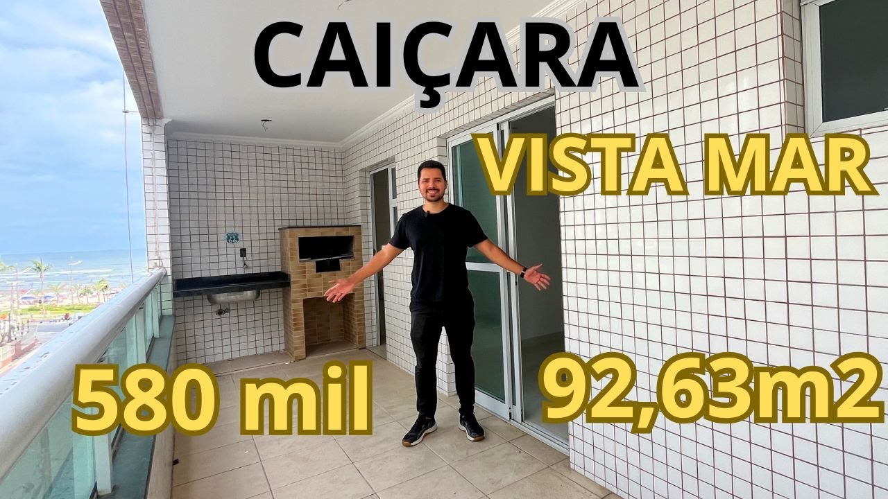 Apartamento VISTA MAR, 2 dormitórios em Praia Grande no Caiçara