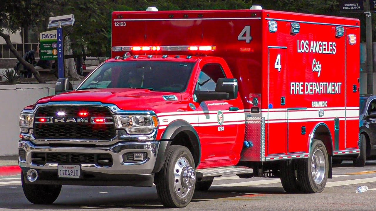 LAFD *New* Rescue 4, Engine 4, Rescue 803, & Rescue 2 Responding 