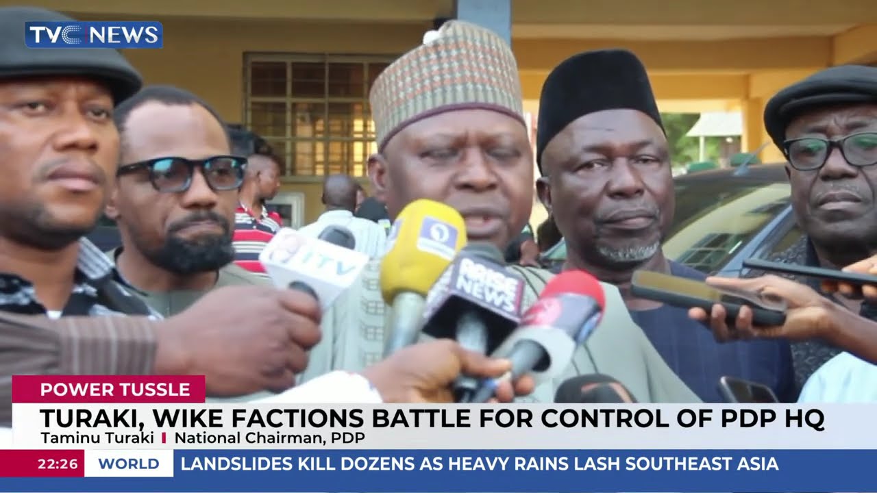 Turaki, Wike Factions Battle For Control Of PDP Headquarters