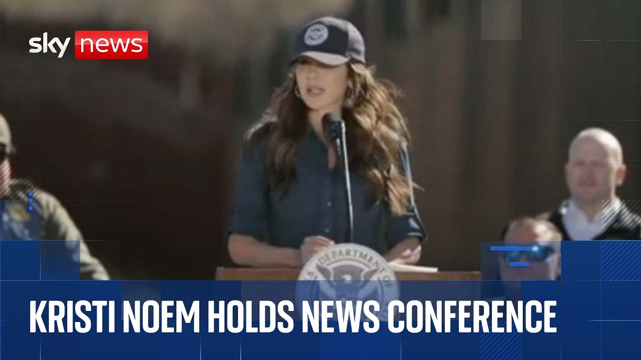 US Homeland Security Secretary Kristi Noem holds news conference