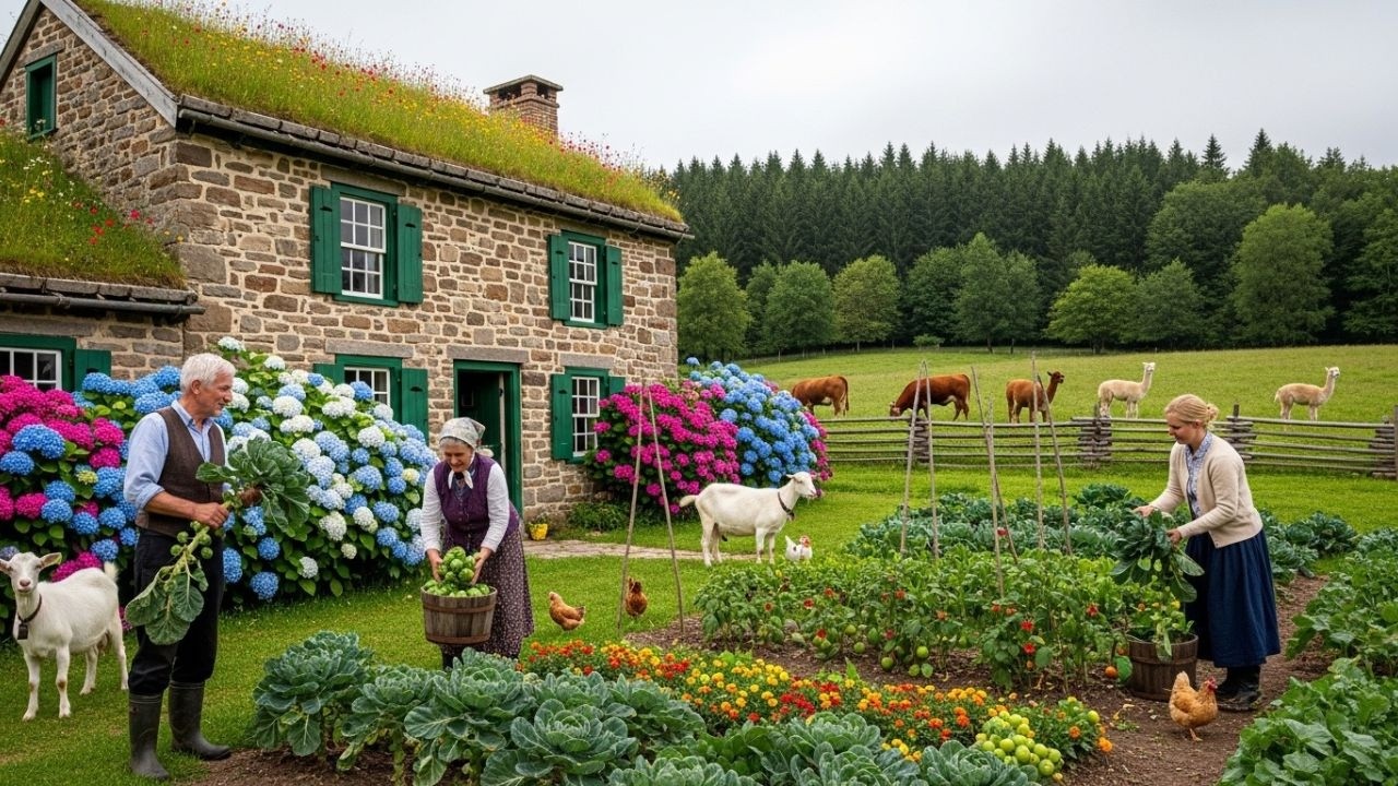 Life in the countryside garden - A simple way to grow and harvest brussels sprouts - Fresh gardening