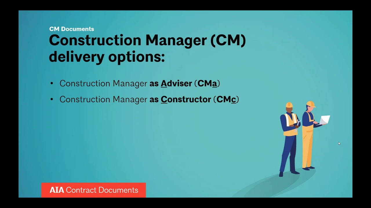 AIA 2019 Documents  Construction Manager as Advisor