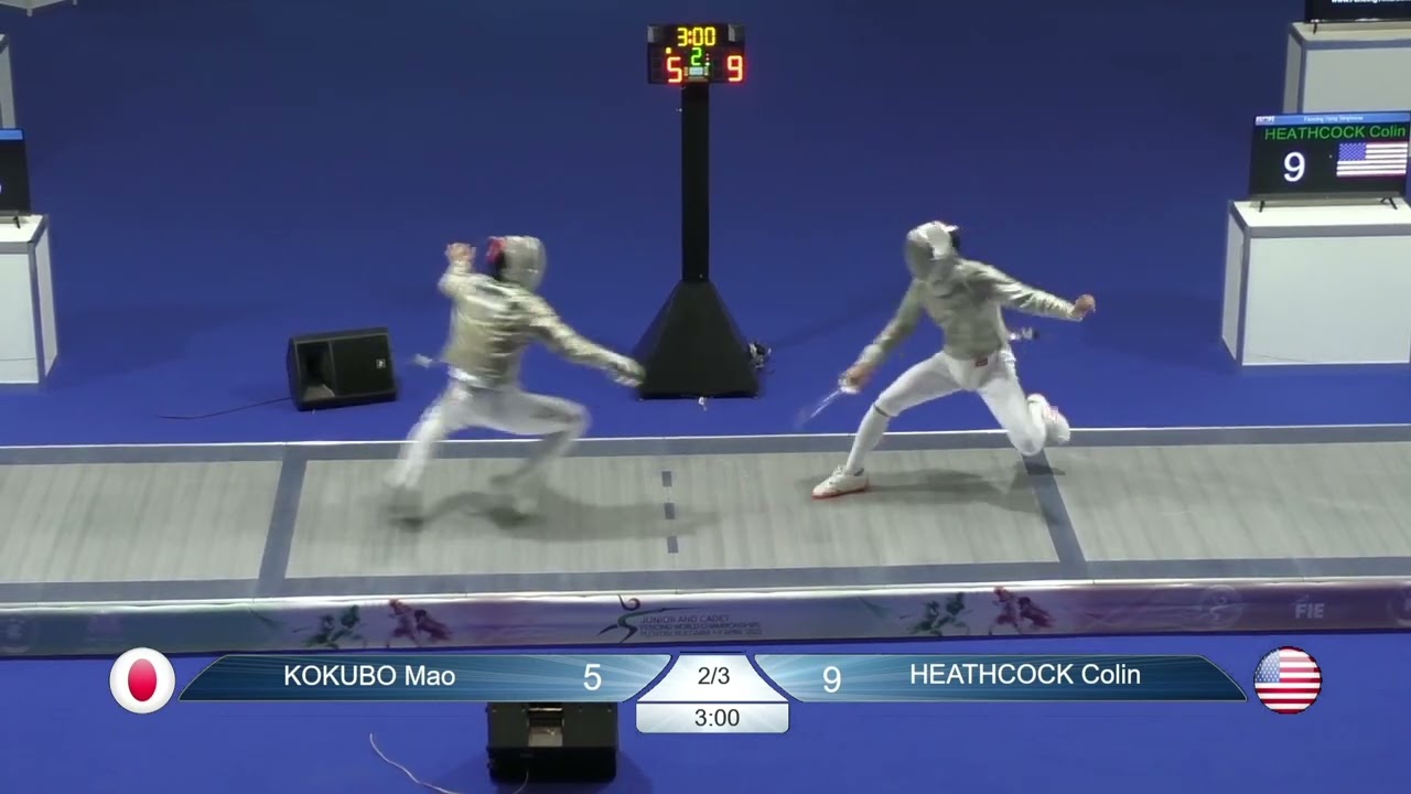 2023 Day01 P1 01 M S Individual Junior Plovdiv BUL CHM PODIUM HEATHCOCK USA vs KOKUBO JPN
