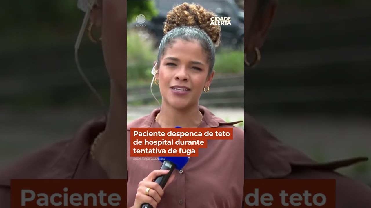 Paciente despenca de teto de hospital durante tentativa de fuga #cidadealerta #shorts