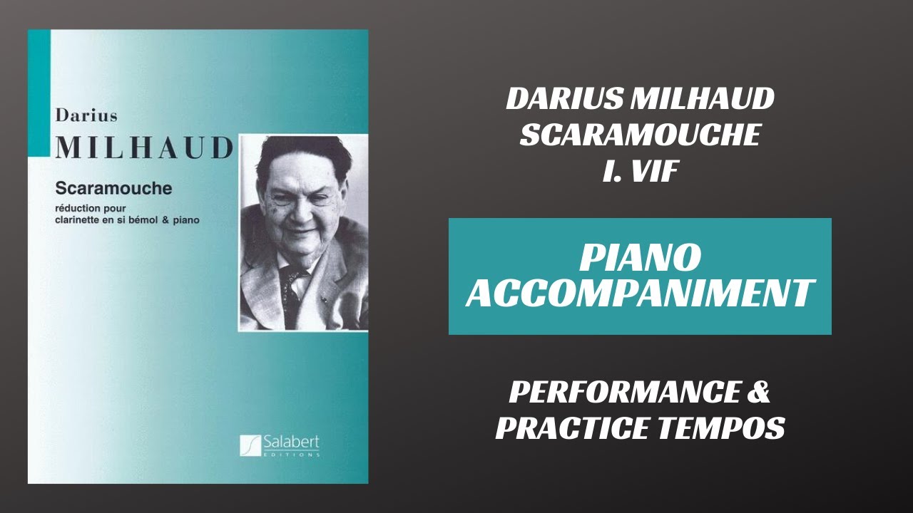 Darius Milhaud - Scaramouche, mvt. I (Piano Accompaniment)