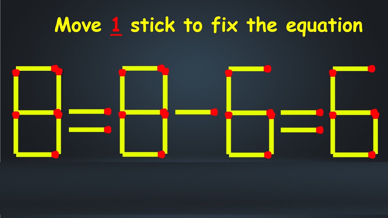 Can You Solve This Matchstick Puzzle? | Move 1 Stick to Fix the Equation!