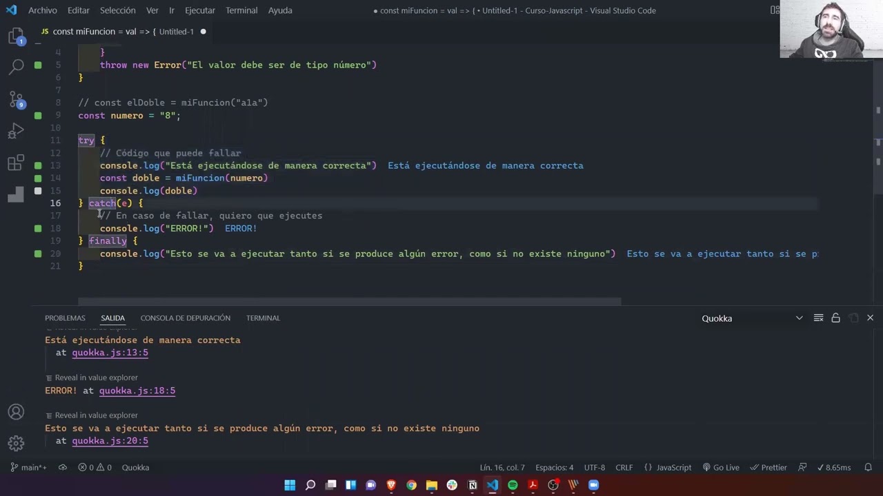 36. Errores en JavaScript - Curso JavaScript - OpenBootcamp