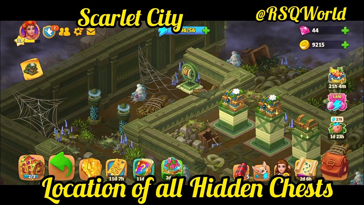 Island Hoppers game - Level 31 - Chapter 2 - Scarlet City - Location of all Hidden Chests