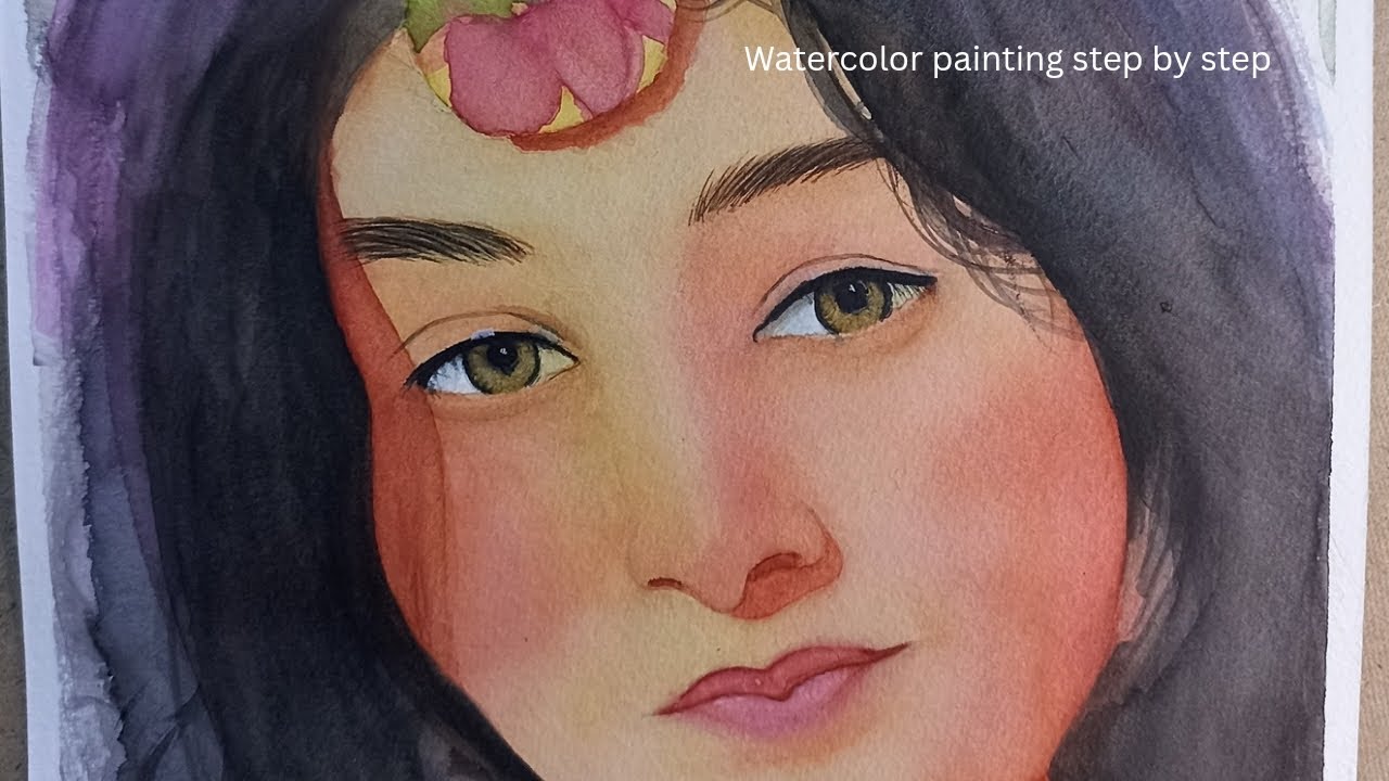 Watercolor portrait painting ❤ | step by step | beginners to advance | tutorial 