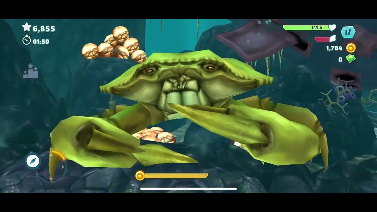 How to find KING CRAB in hungry shark