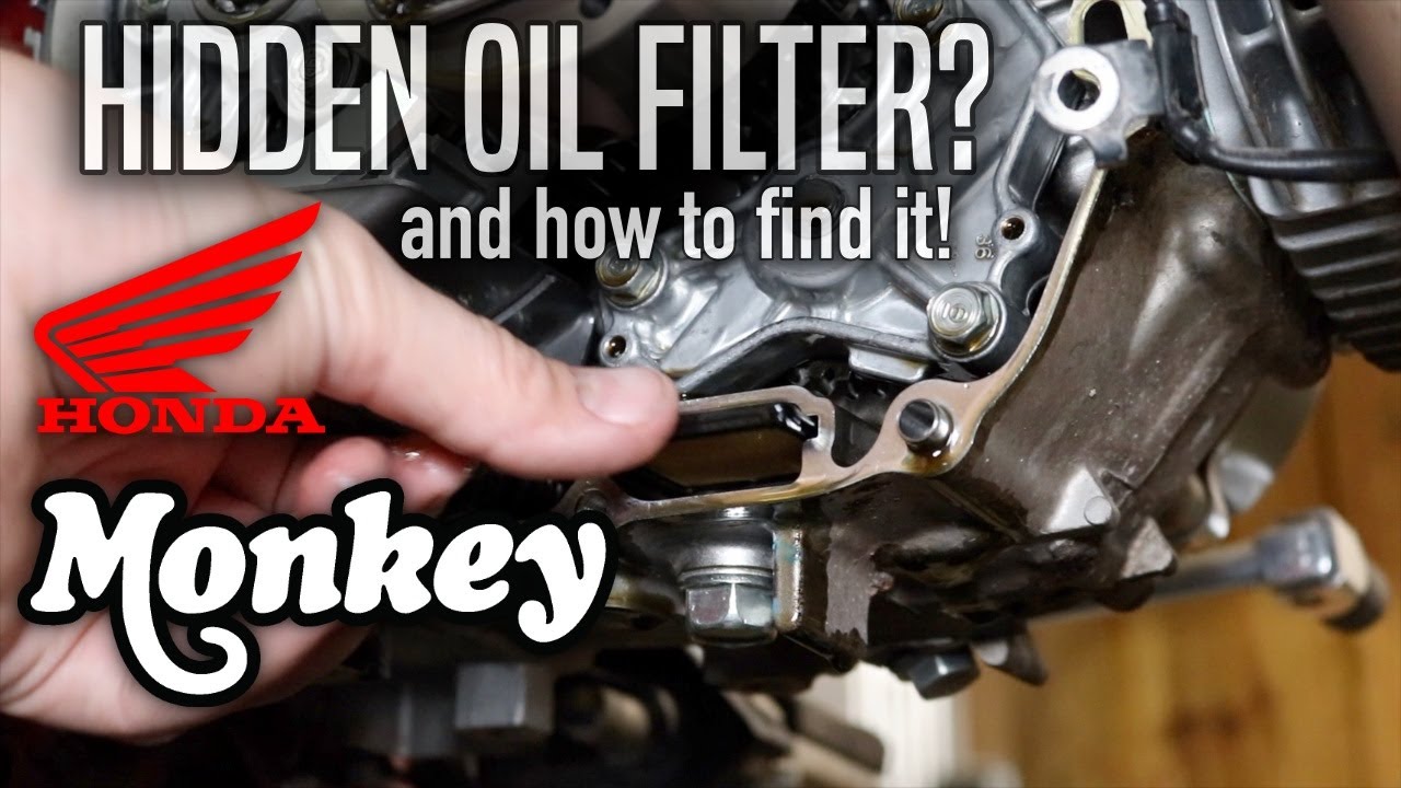 HIDDEN OIL FILTERS ON THE HONDA MONKEY 125 | How to find and clean the oil filter screen and spinner