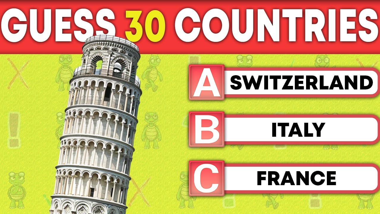 Guess 30 Countries by Their Monuments | Famous Places Quiz