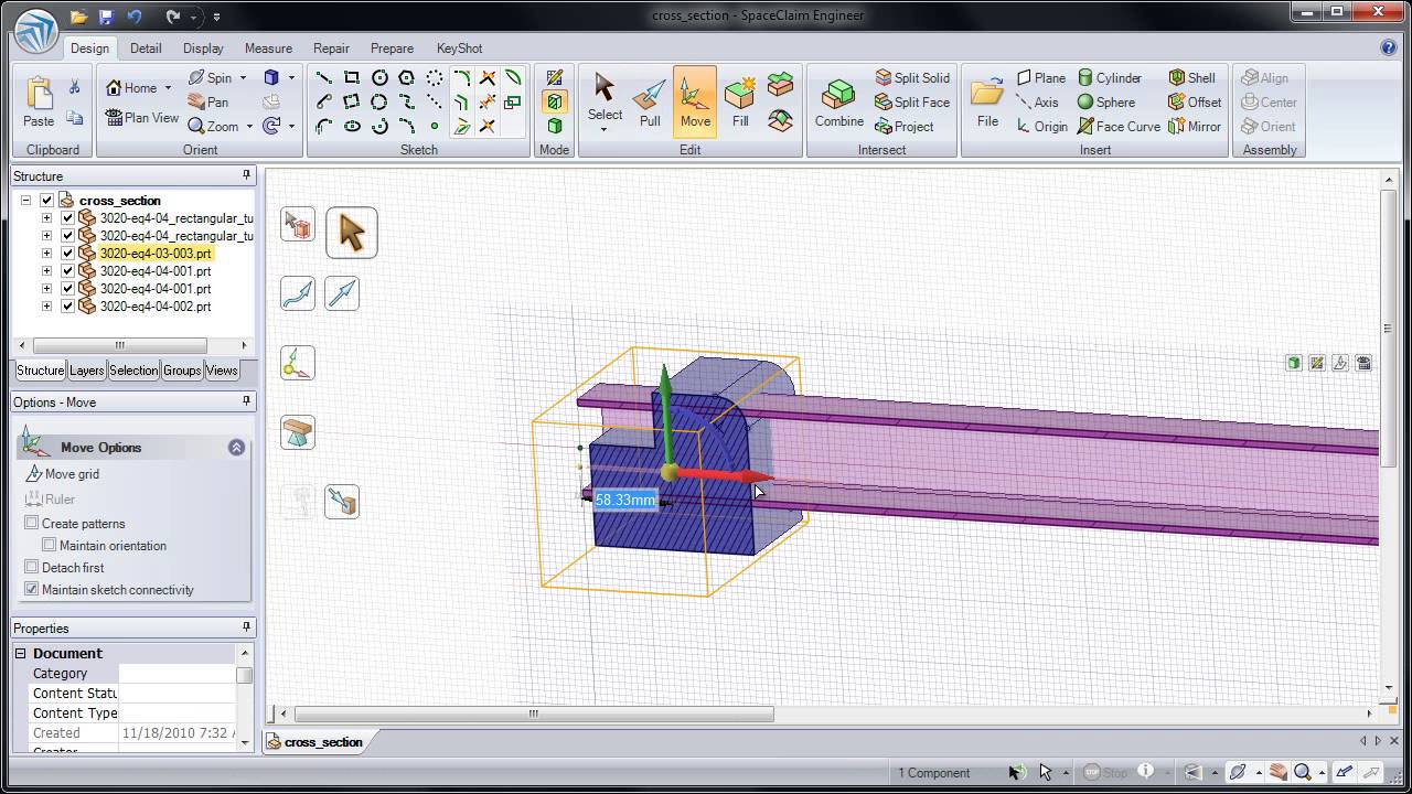 SpaceClaim Tutorials: Assemblies 3 - Cross section