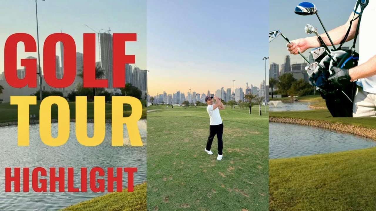 Playing Golf at The Montgomerie Dubai ⛳ Stunning Skyline & Luxury Golf Vlog 