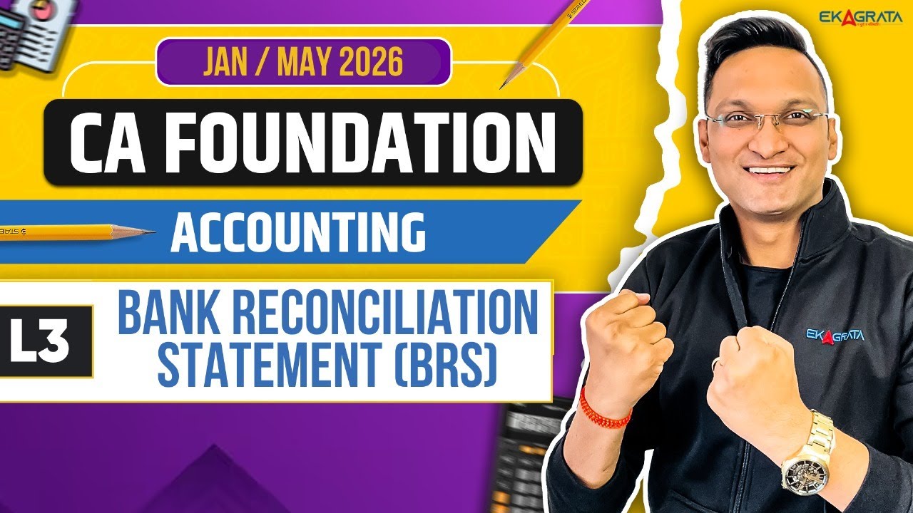 CA Foundation Accounts Bank Reconciliation Statement - L3 CA  Anshul Agrawal