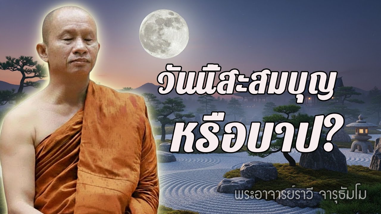 หยุดคิดสักนิด…ชีวิตเรากำลังสะสม ‘บุญ’ หรือ ‘บาป’? #พุทธวจน #ธรรมะคลายทุกข์  พระอาจารย์ราวี จารุธัมโม