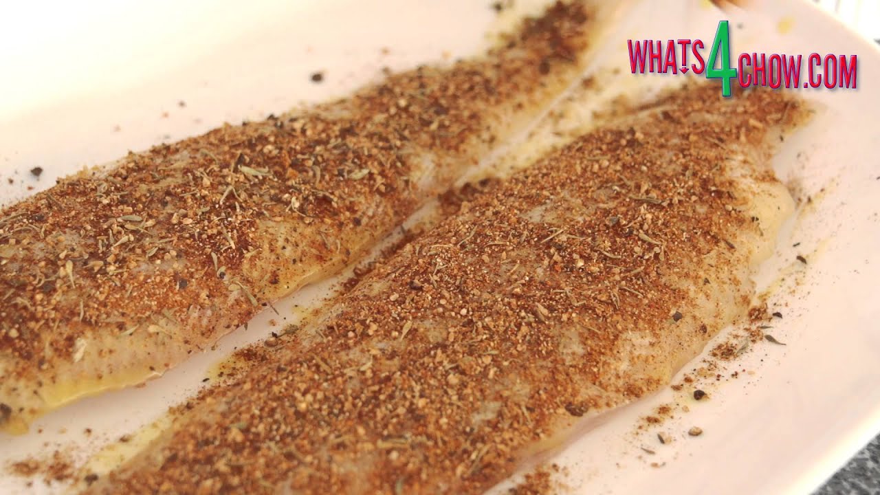Cajun Blackened Fish. How to make the Cajun spice mix, coat the fish and cook it to perfection.