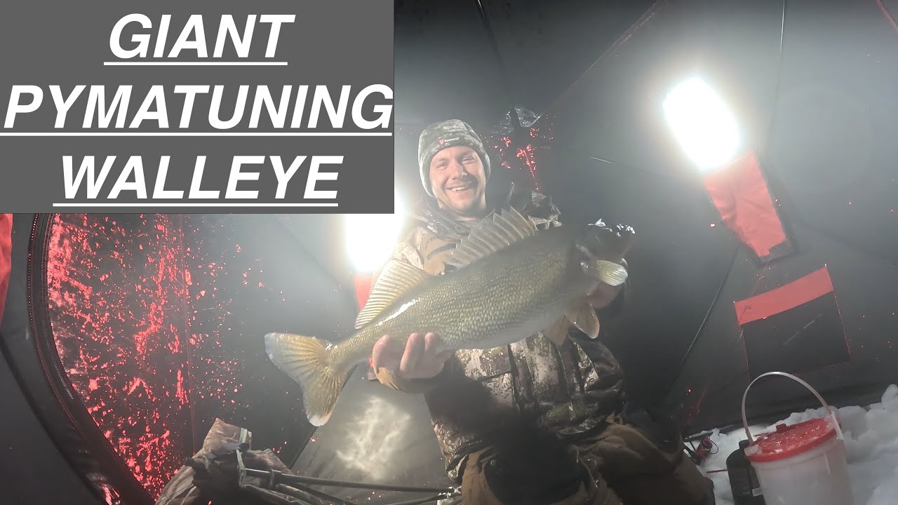 Ice fishing Pymatuning walleye