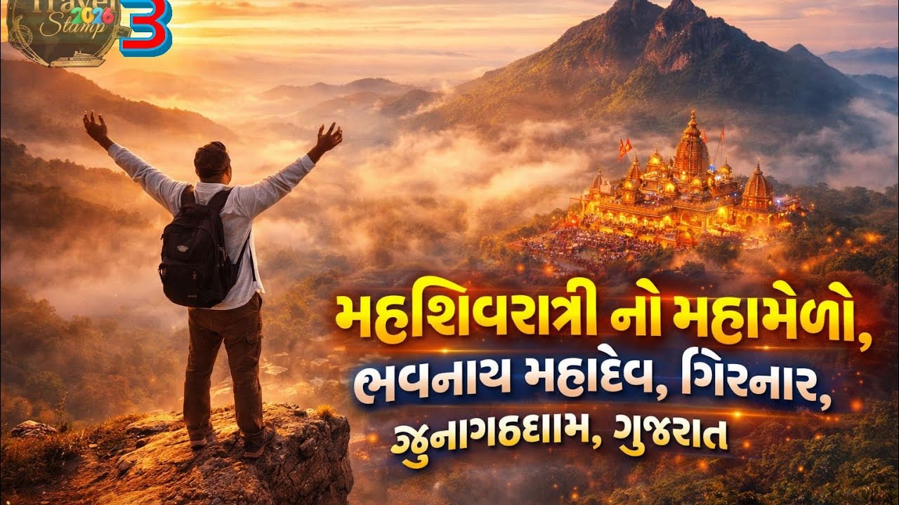 મહાશિવરાત્રી નો મહામેળો, ગિરનાર, જૂનાગઢ, Mahashivratri no Mahamelo, Gujarat. Travel Stamp 3, 2026