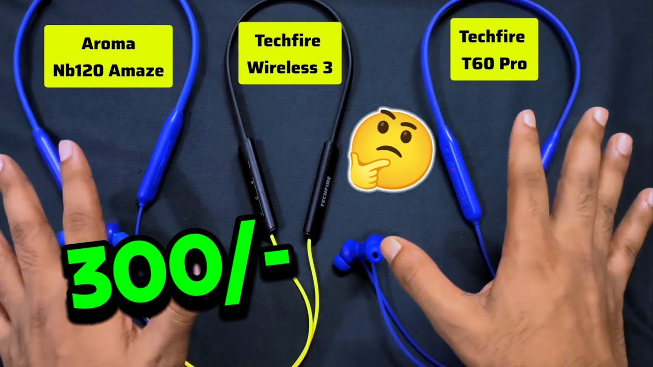 Best Neckband Under 300 on Flipkart || Aroma Nb120 Amaze ||  Techfire T60 Pro || Gaming Neckband