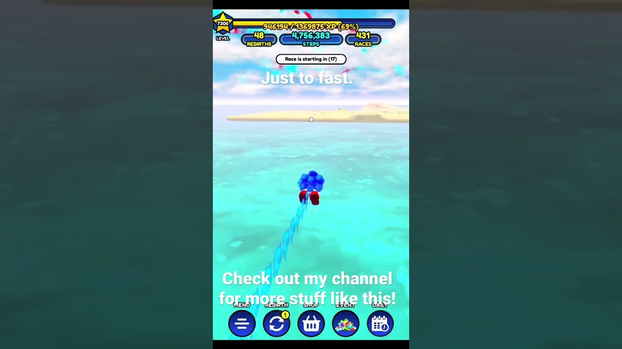 I&rsquo;m just to fast in sonic speed simulator #shorts #sonicspeedsimulator #gaming #sonic