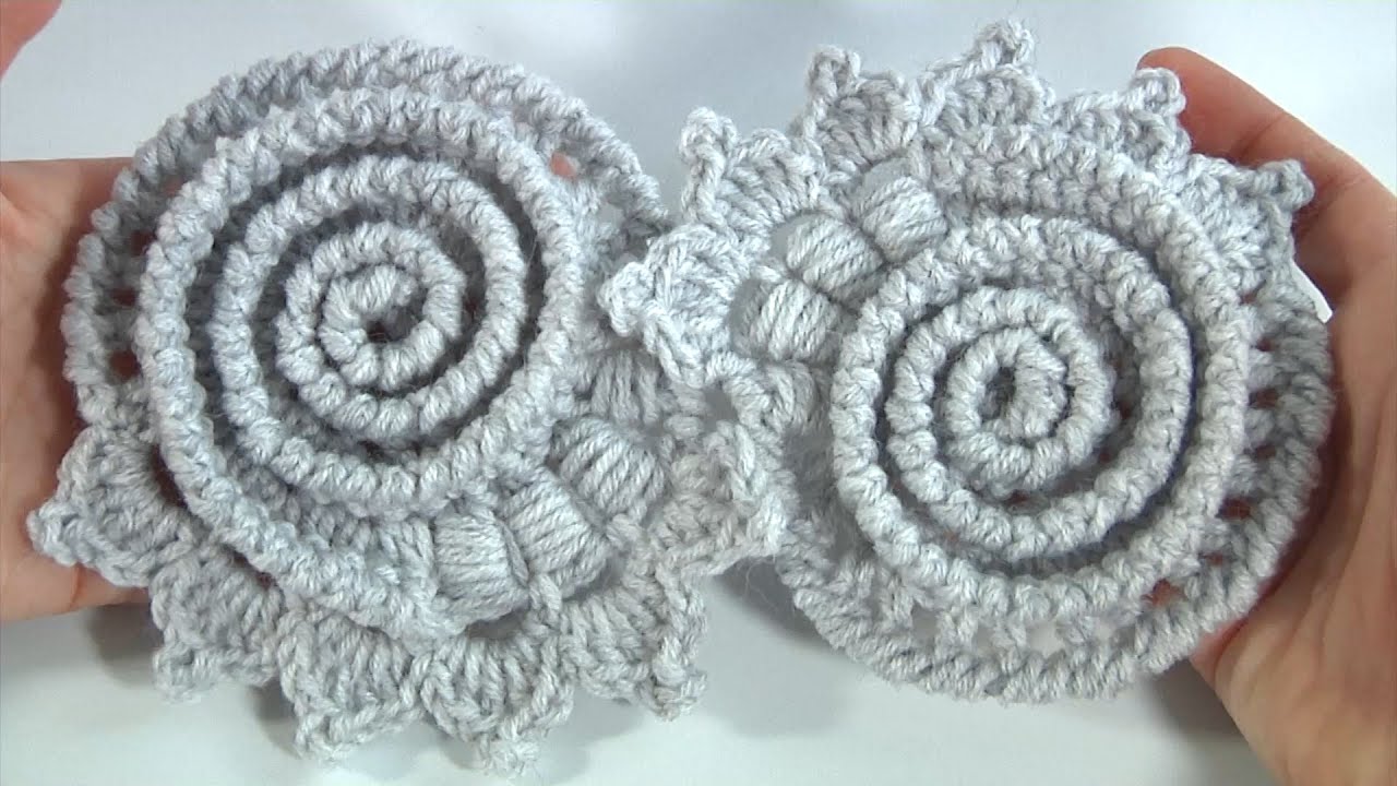 Super! Crochet Motif in Freeform Technique/Crochet Irish Lace Technique/Step by Step Video Tutorial
